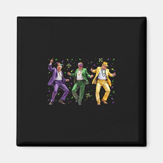 Grappig Gemaskerd Trump Dans Mardi Gras New Orlean Magneet (Voorkant)