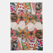 Grappig Gemengde Media Cat 1/2 Vouw Keuken Handdoe Theedoek (Verticaal)