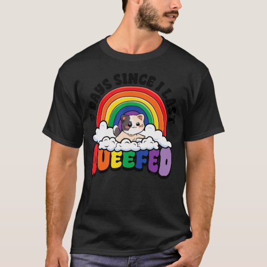 Grappig gênant 0 dagen sinds ik voor het laatst ad t-shirt (Voorkant)