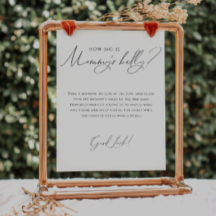 Grappig genderneutraal Hoe groot is de buik van ma Poster