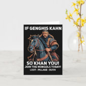 Grappig Genghis Khan Quote Grappige Mongolië Gesch Kaart (Gele Bloem)