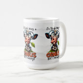 Grappig Genius Slimme Persoon met Goofy Koeien Koffiemok (Voorkant rechts)
