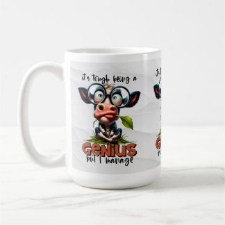 Grappig Genius Slimme Persoon met Goofy Koeien Koffiemok