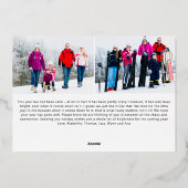 Grappig genoeg is er geen Calm Holiday-fotokaart Folie Feestdagenkaart (Achterkant)