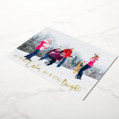 Grappig genoeg is er geen Calm Holiday-fotokaart Folie Feestdagenkaart (Gedraaid)