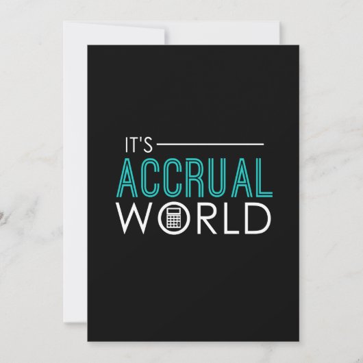 Grappig genoeg is het Accrual World Accountants CP Kaart (Voorkant)
