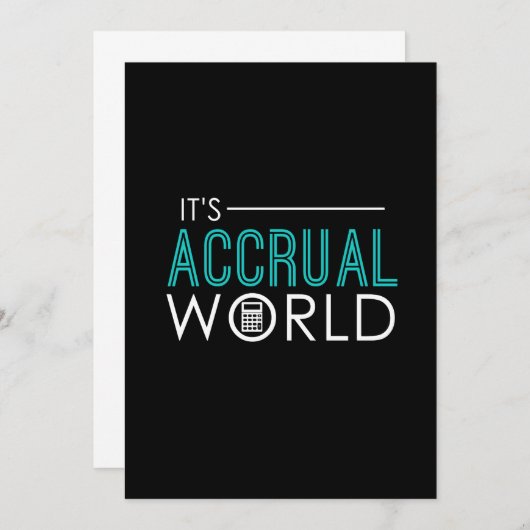 Grappig genoeg is het Accrual World Accountants CP Kaart (Voorkant / Achterkant)