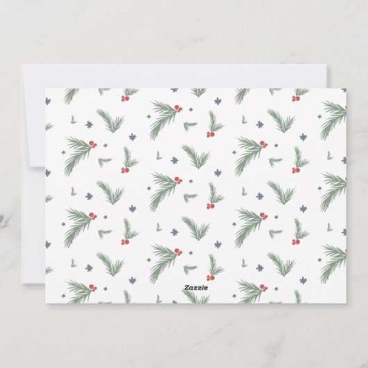 Grappig genoeg is het geen kalm foto-kerstscript. feestdagenkaart (Achterkant)