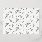 Grappig genoeg is het geen kalm foto-kerstscript. folie feestdagenkaart (Achterkant)