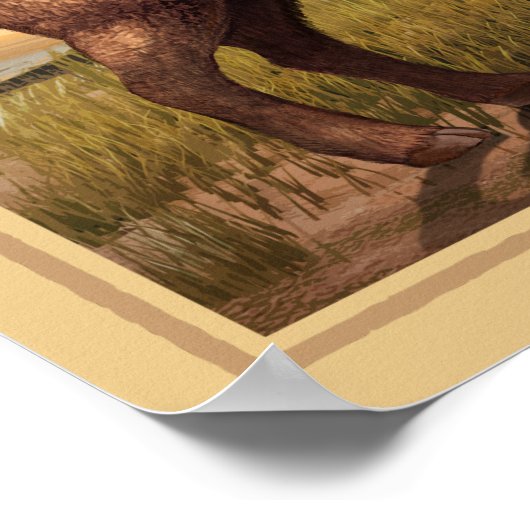 Grappig genoeg niet om de fluffy Koe Bison te pakk Poster (Hoek)