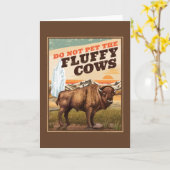 Grappig genoeg niet om de fluffy Koe-bizons te ete Kaart (Gele Bloem)