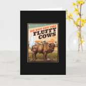 Grappig genoeg niet om de fluffy Koe-bizons te ete Kaart (Gele Bloem)