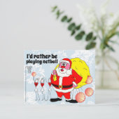Grappig genoeg om netball Kerstmis te spelen Briefkaart (Staand voorkant)