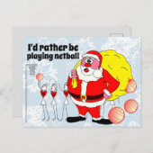 Grappig genoeg om netball Kerstmis te spelen Briefkaart (Voorkant / Achterkant)