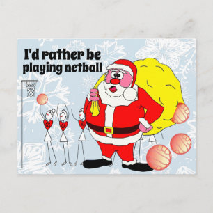 Grappig genoeg om netball Kerstmis te spelen Briefkaart