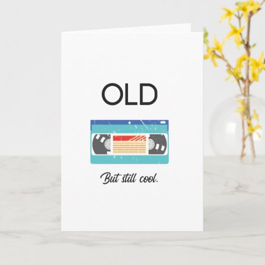 Grappig genoeg, ouderdom, maar kool, retro-band kaart (Gele Bloem)