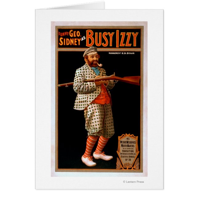 Grappig Geo. Sidney as Busy Izzy Theater Poster (Voorkant)