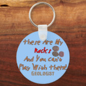 Grappig geoloog Gifts "Dit zijn mijn rotsen" Sleutelhanger (Voorkant)