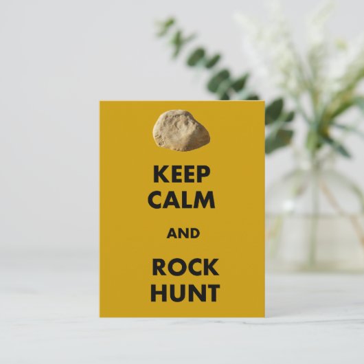 Grappig Geoloog Gifts "Hou kalm en...." Briefkaart (Staand voorkant)