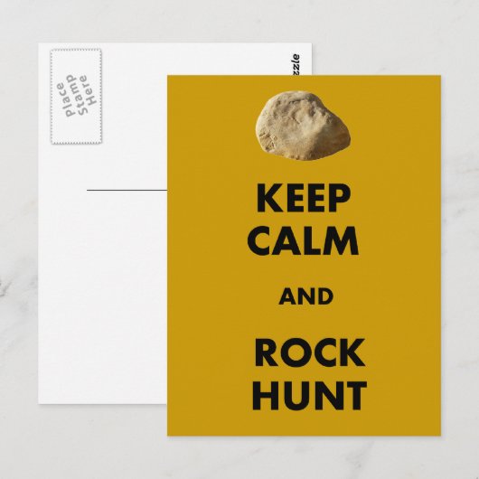 Grappig Geoloog Gifts "Hou kalm en...." Briefkaart (Voorkant / Achterkant)