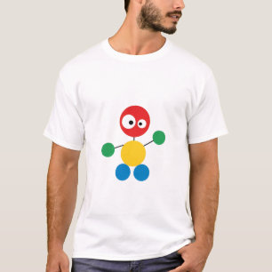 Grappig Geometrisch Personage - Abstracte Primaire T-shirt