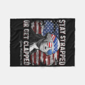 Grappig George Washington 4 juli verblijf vastgebo Fleece Deken (Voorkant (Horizontaal))