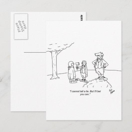 Grappig George Washington Cherry Tree Gift! Briefkaart (Voorkant / Achterkant)