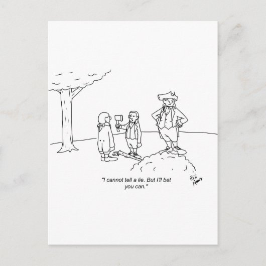 Grappig George Washington Cherry Tree Gift! Briefkaart (Voorkant)