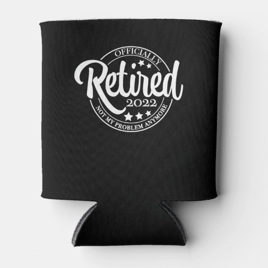 Grappig gepensioneerd 2022 niet meer mijn probleem blikjeskoeler (Voorkant)