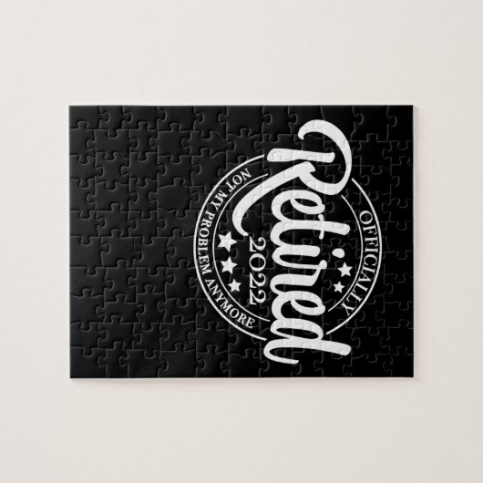 Grappig gepensioneerd 2022 niet meer mijn probleem legpuzzel (Horizontaal)