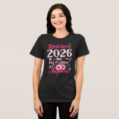 Grappig Gepensioneerd 2026 Bloemen Pensioen Vrouwe Tri-Blend Shirt (Voorkant volledig)