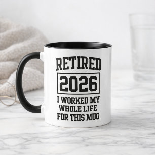 Grappig Gepensioneerd 2026 Ik heb hier mijn hele l Mok