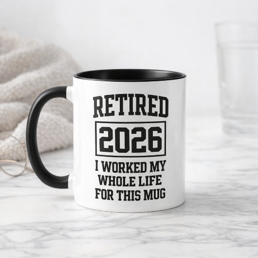 Grappig Gepensioneerd 2026 Ik heb hier mijn hele l Mok