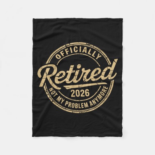 Grappig Gepensioneerd 2026 Niet Mijn Probleem Meer Fleece Deken (Voorkant)