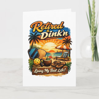 Grappig Gepensioneerd & Drinkend Strand Zonsonderg Kaart