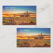 Grappig Gepensioneerd, Duits Kasteel, DIY Beroep G Visitekaartje (Voorkant / Achterkant)