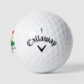 Grappig Gepensioneerd en houden van het aangepaste Golfballen (Logo)