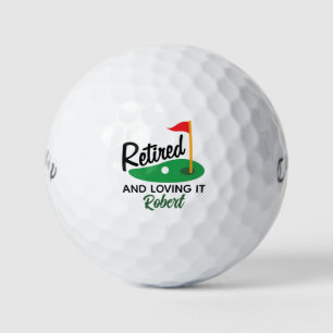 Grappig Gepensioneerd en houden van het aangepaste Golfballen