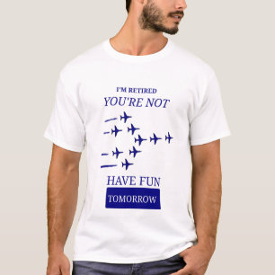 Grappig Gepensioneerd Gevechtspiloot Design T-shirt