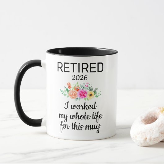 Grappig Gepensioneerd Ik Heb Mijn Hele Leven Hierv Mok (Met donut)