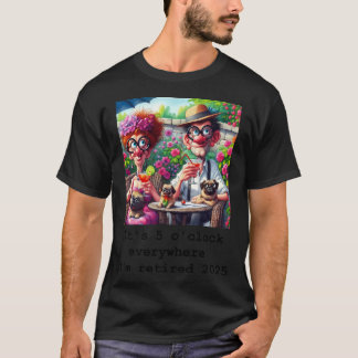 Grappig Gepensioneerd Koppel met Pugs die van Cock T-shirt