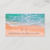 Grappig Gepensioneerd Schilderachtig Aerial Beach Visitekaartje (Achterkant)