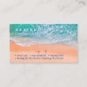 Grappig Gepensioneerd Schilderachtig Aerial Beach Visitekaartje (Voorkant)