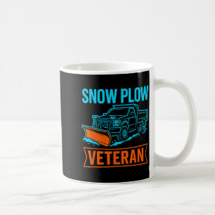 Grappig Gepensioneerd Sneeuwruimer Veteraan Winter Koffiemok