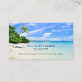 Grappig Gepensioneerd, Strand & Palmen, Beroep, Ga Visitekaartje (Achterkant)