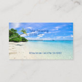 Grappig Gepensioneerd, Strand & Palmen, DIY Beroep Visitekaartje (Achterkant)