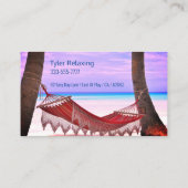 Grappig Gepensioneerd, Strandhangmat, DIY Professi Visitekaartje (Achterkant)