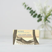 Grappig Gepensioneerd, Strandhangmat, DIY Professi Visitekaartje (Staand voorkant)