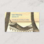 Grappig Gepensioneerd, Strandhangmat, DIY Professi Visitekaartje (Achterkant)