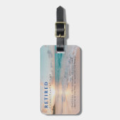 Grappig Gepensioneerd, Sunset Beach, Beroep Gag Bagagelabel (Voorkant verticaal)